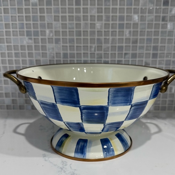 MacKenzie-Childs Other - McKenzie Childs NEW courtly check enamel steel almost everything bowl